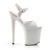 Pleaser - FLAMINGO809 Sandale à bride à la cheville, Pole dance chaussures - Chaussures de pole dance - Blanc Product image